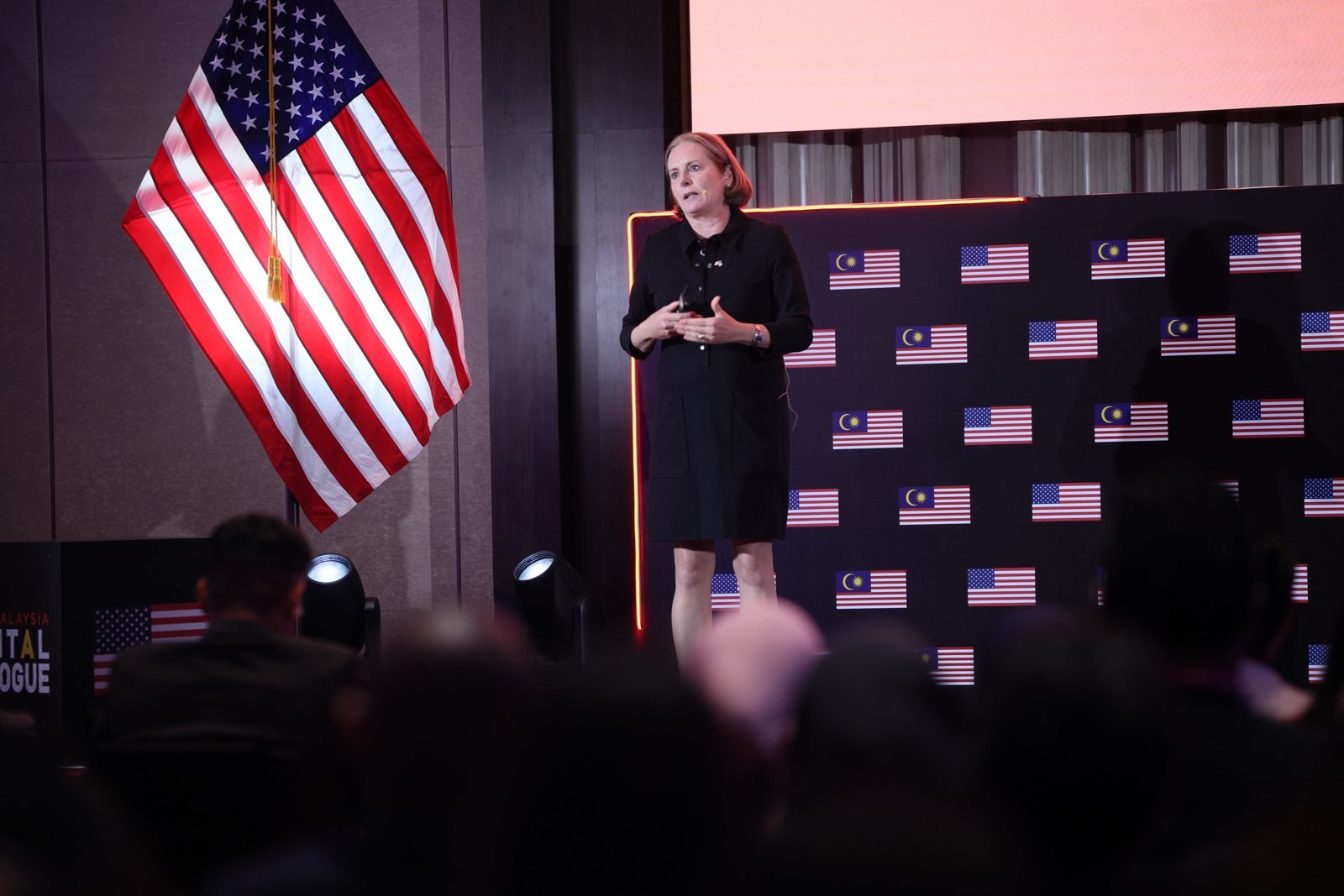 Kelly Thompson keynoting the U.S.-Malaysia Digital Dialogue